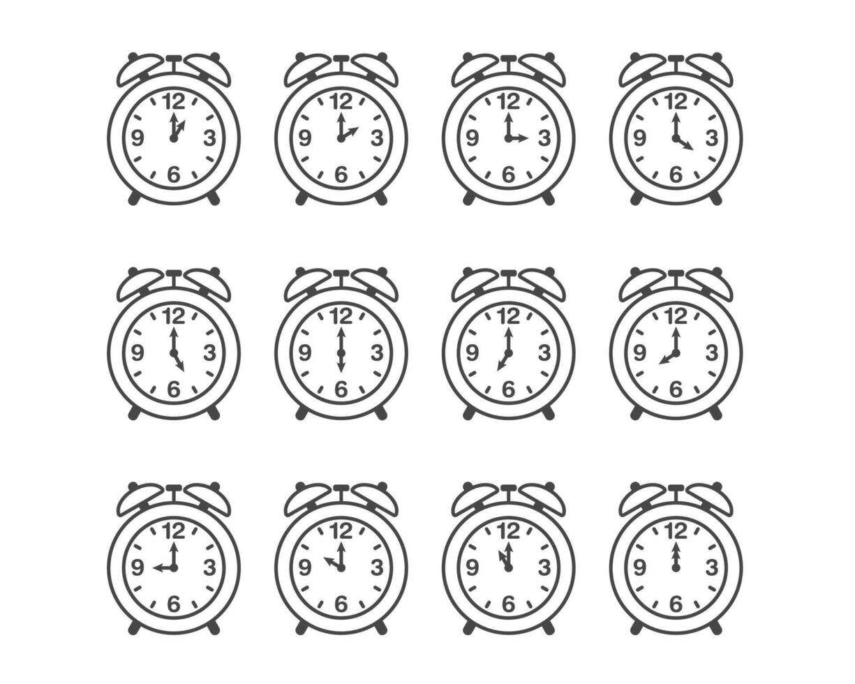 Icons set timer, clock, alarm clock, stopwatch and time icon. vector
