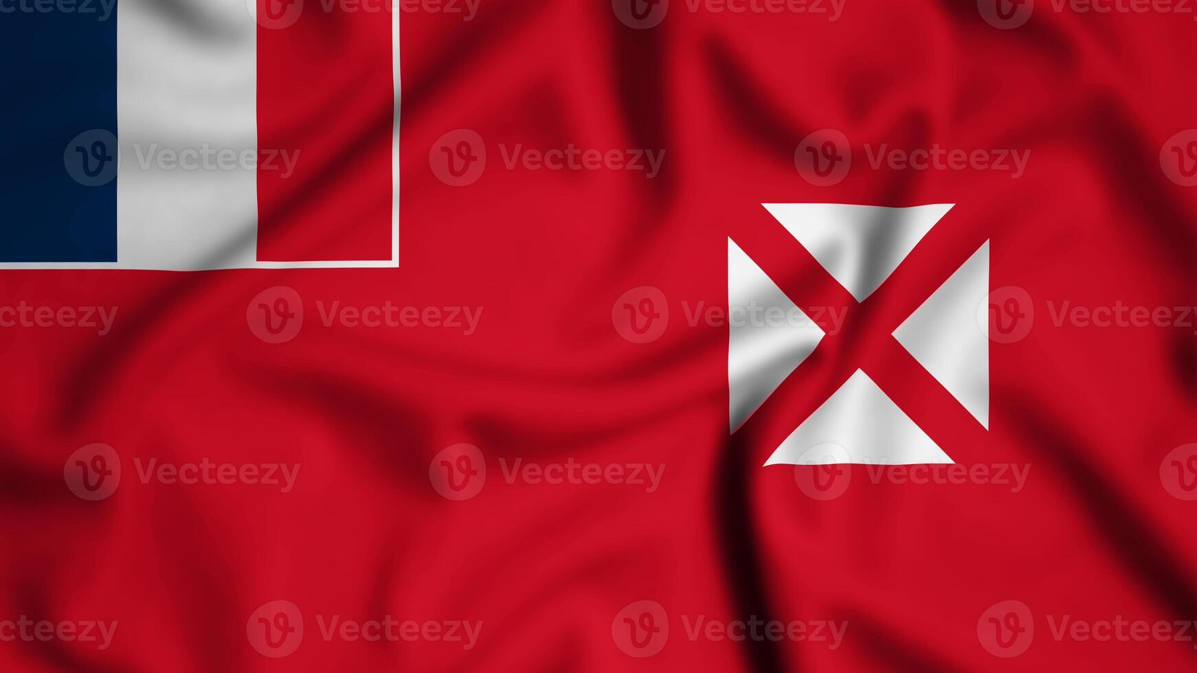 Wallis and Futuna flag waving in the wind background illustration, silk photo