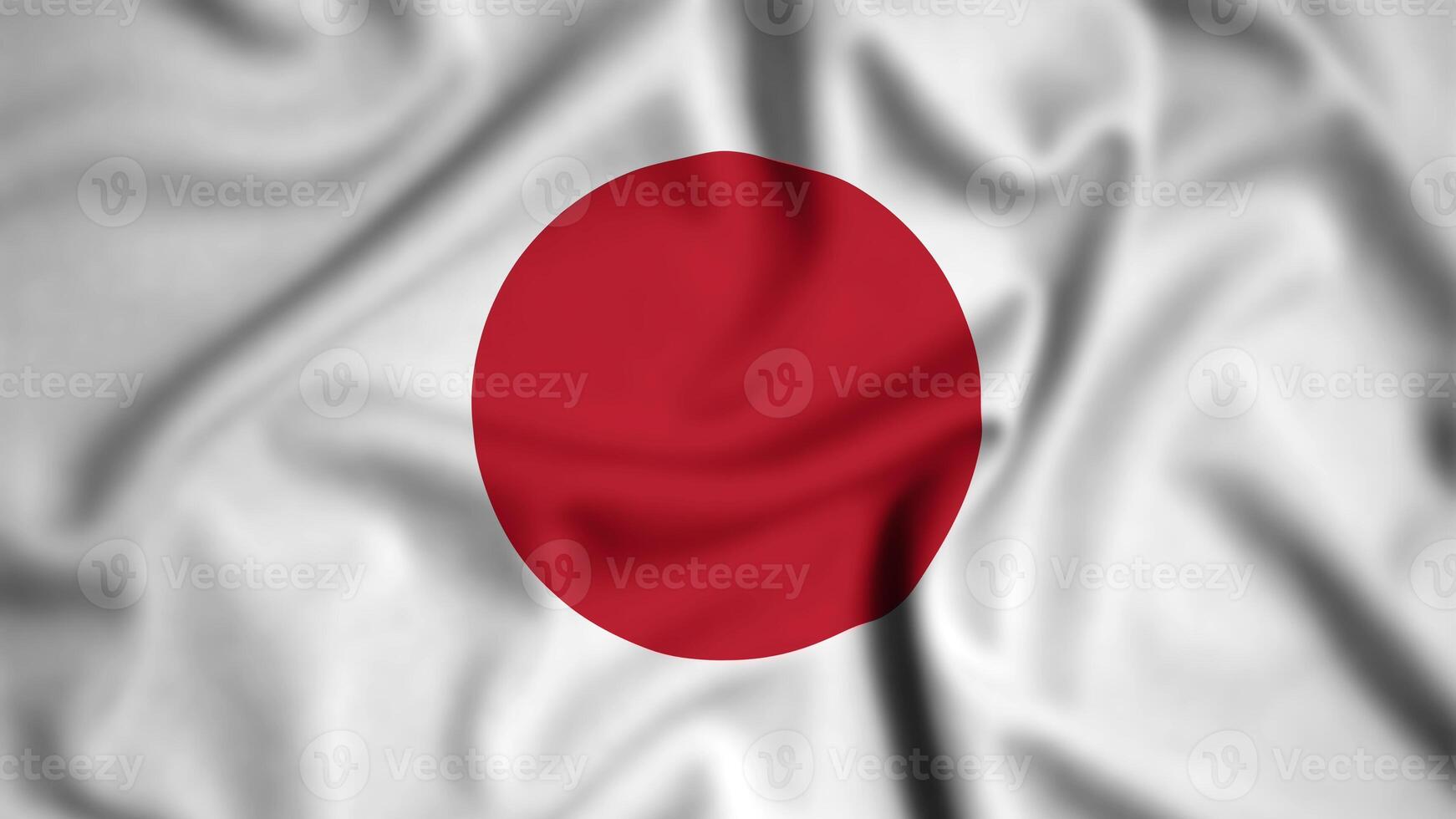Japan flag waving in the wind background illustration, silk photo