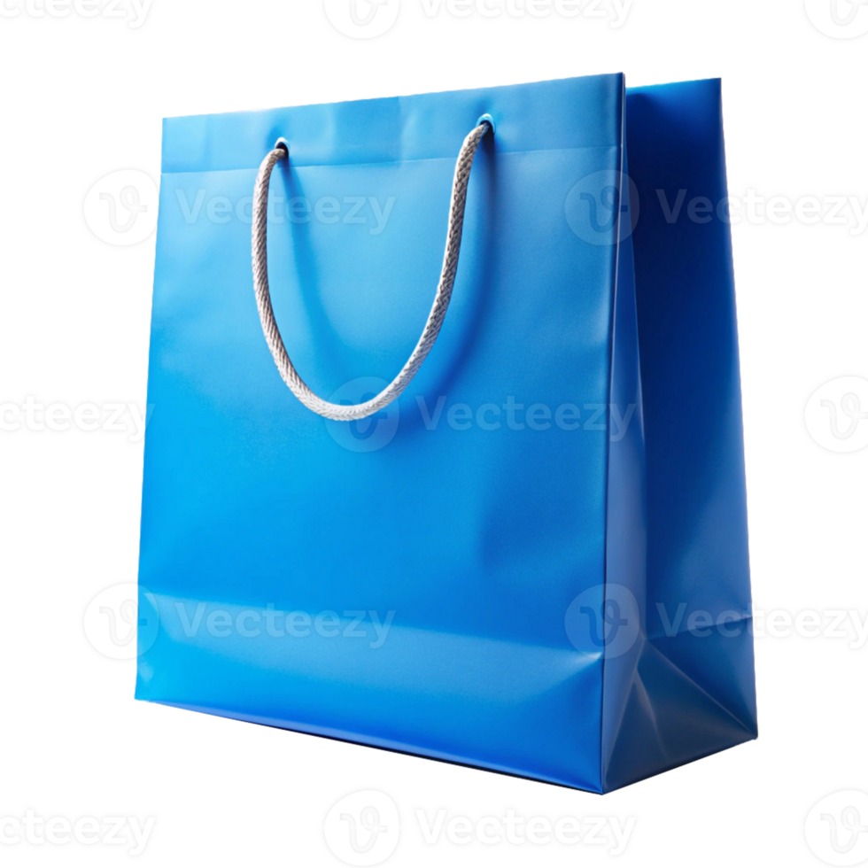 Blue shopping bag png