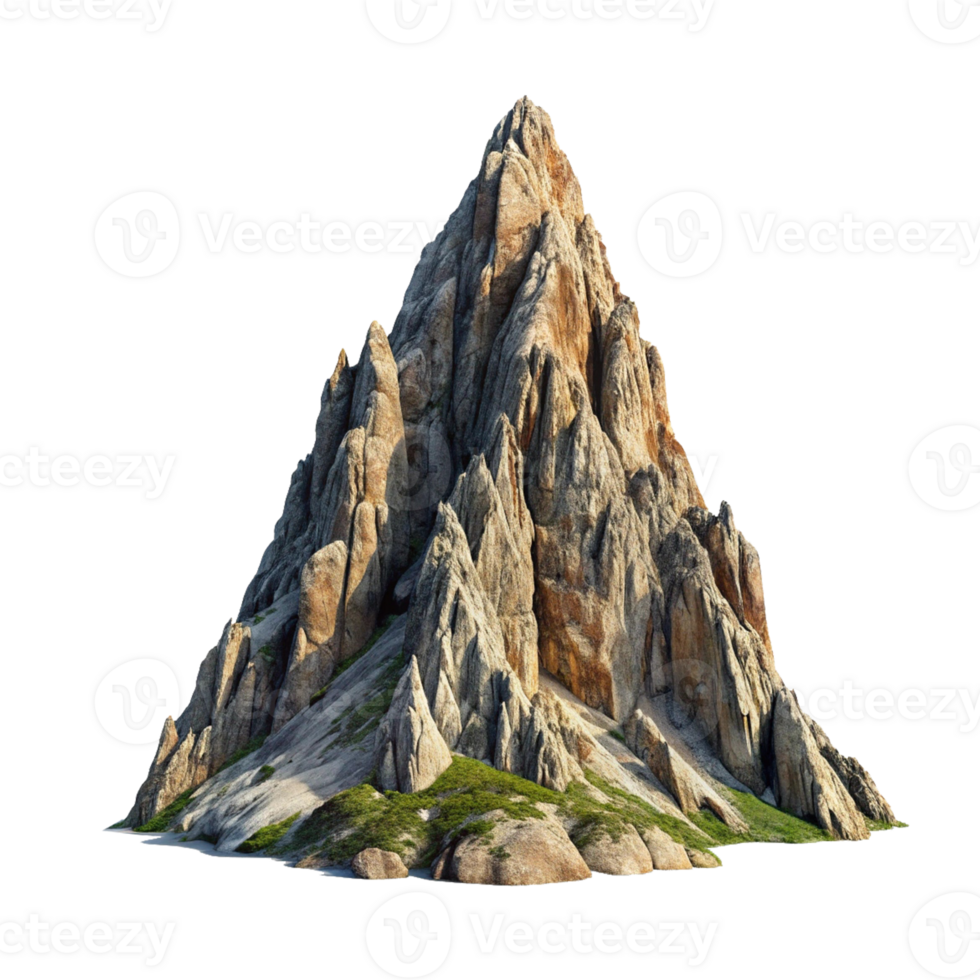A mountain with a large rock on top png