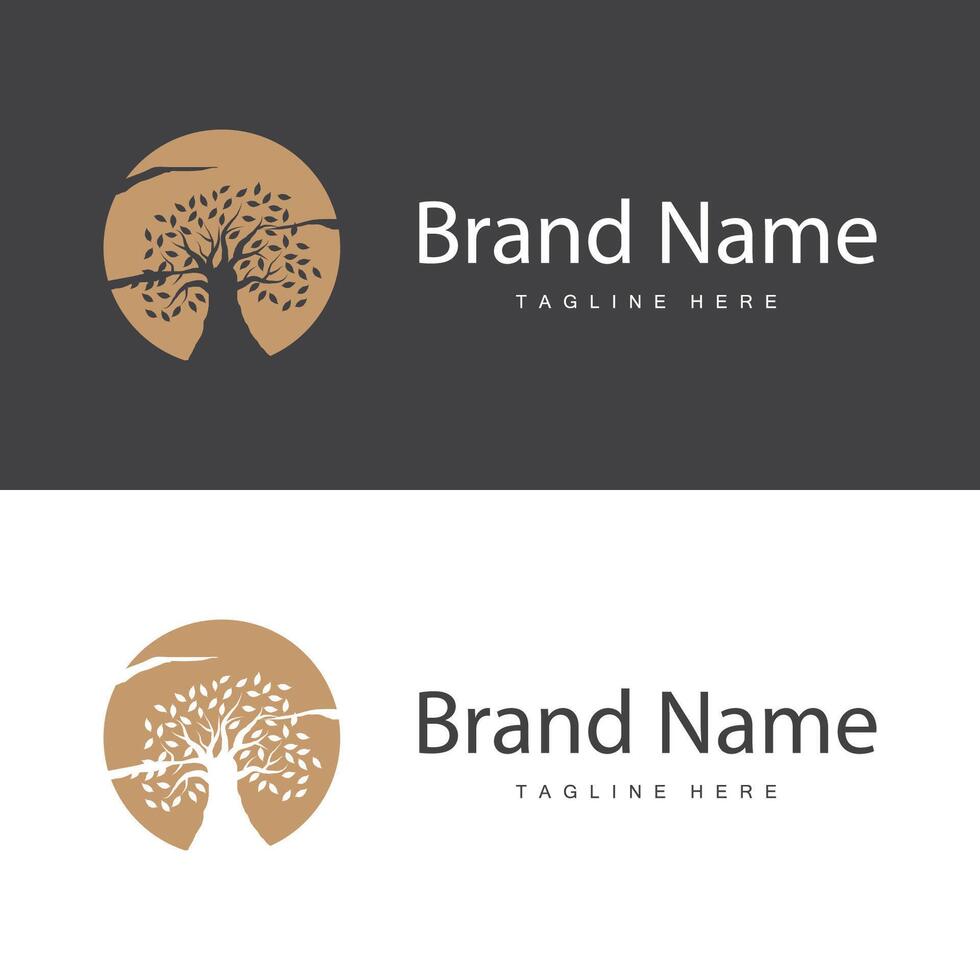 green nature education kids playground tree logo illustration and play tree design vector