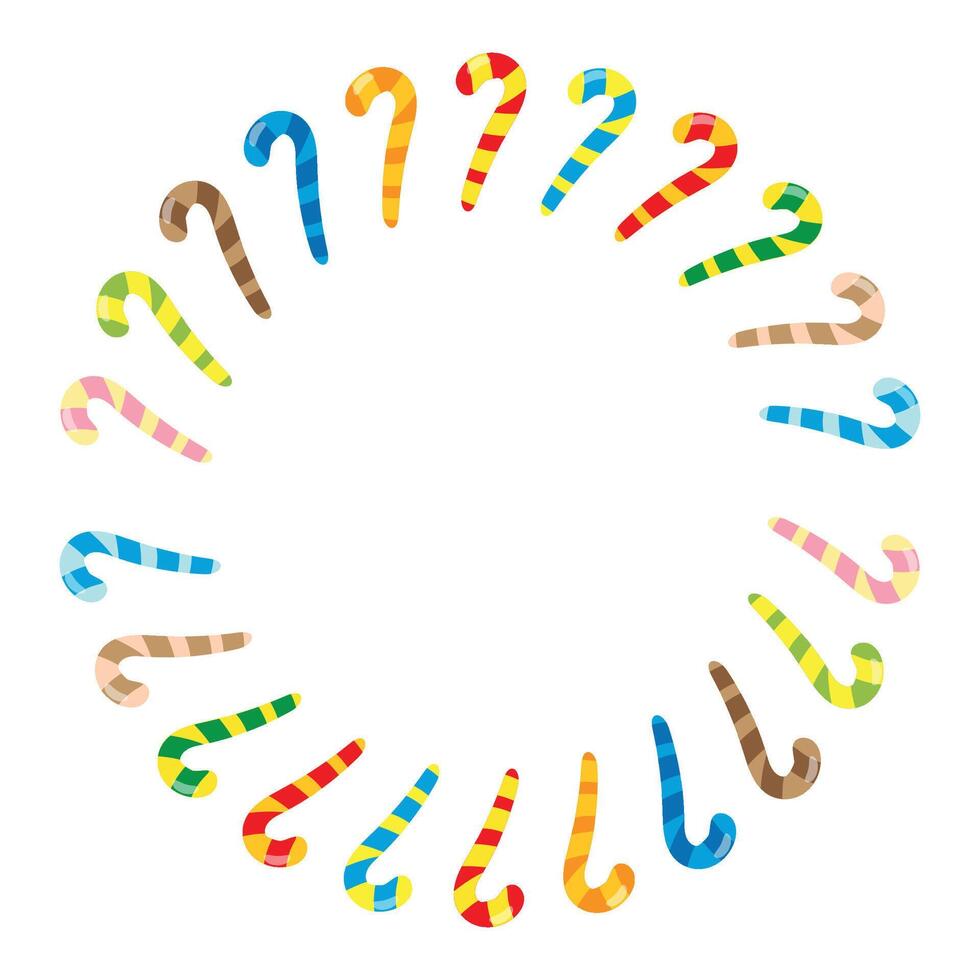 Colorful circle frame made of lollipops vector