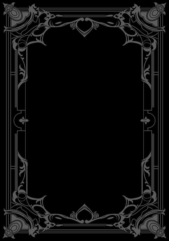 Vintage borders and frames with black background. eps 10 vector