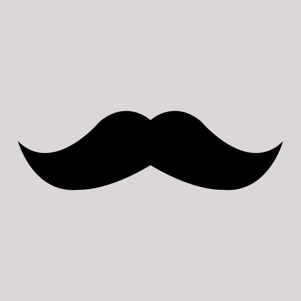 Mustache. Black silhouette of adult man mustaches.Father's day illustration. vector