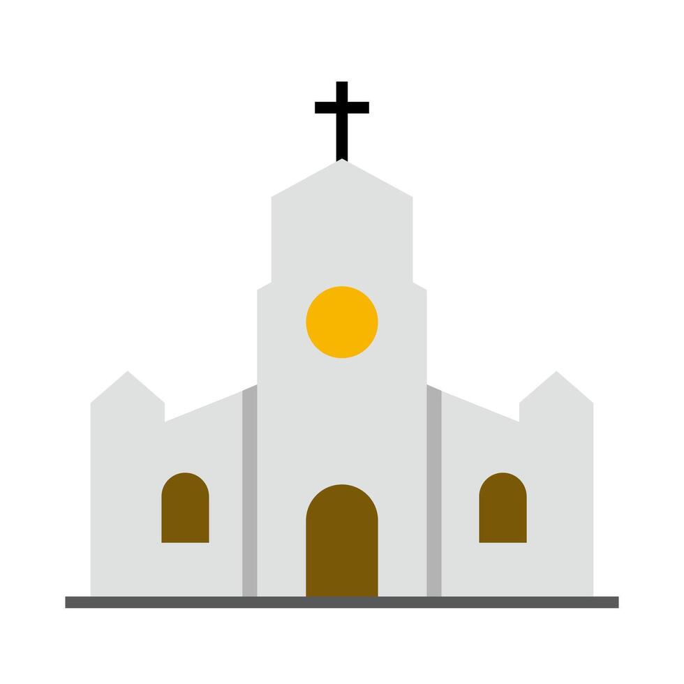 Church building icon graphic design illustration vector