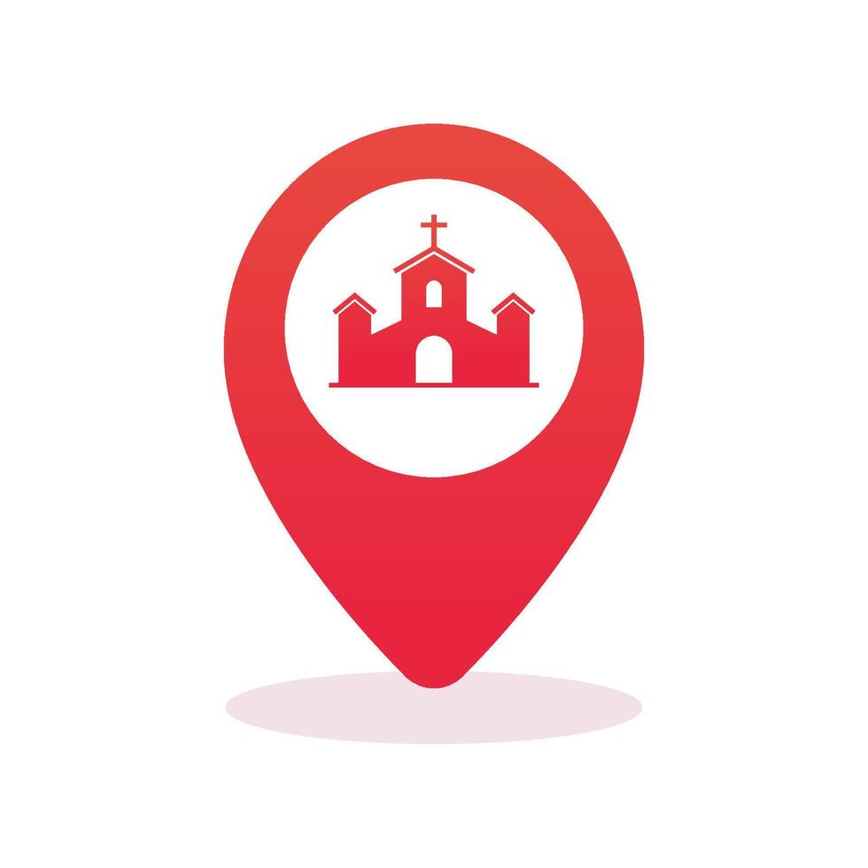 Church location icon design illustration vector