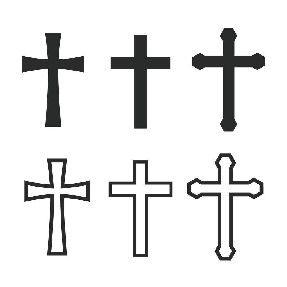 Christian cross icon graphic design illustration vector