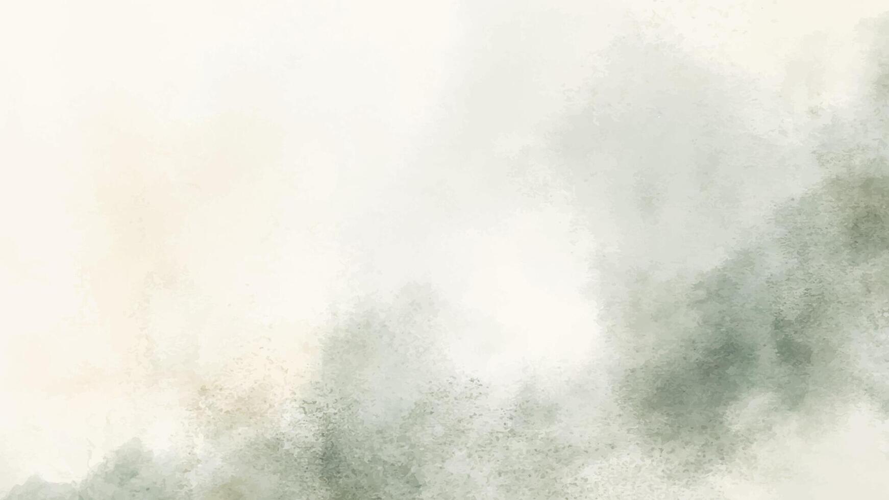 Abstract olive green horizontal watercolor background. Hand drawn texture. Brush stroked aesthetic painting pastel color watercolour vector
