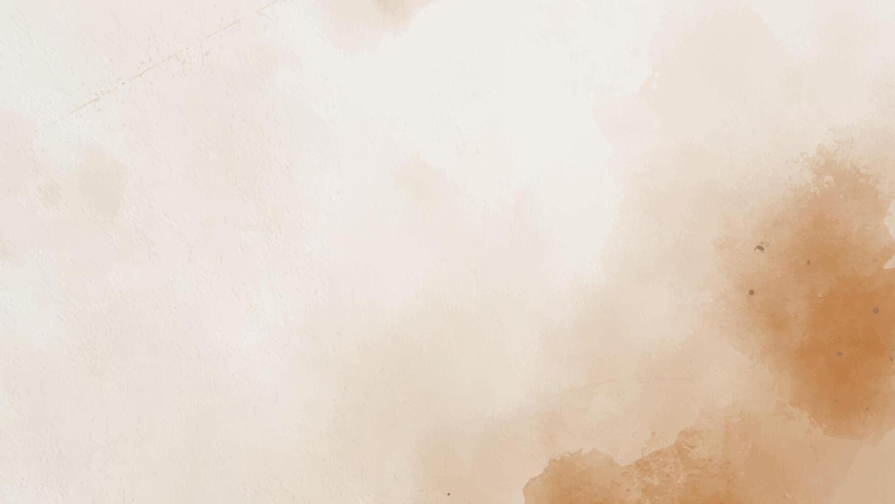 Abstract horizontal watercolor splattered grunge background. Hand drawn texture. Brush stroked painting pastel brown color vector
