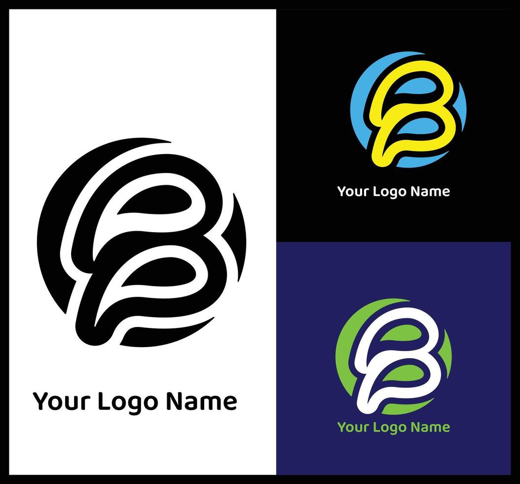 Creative Letter B Logo with Vibrant Color Palette vector
