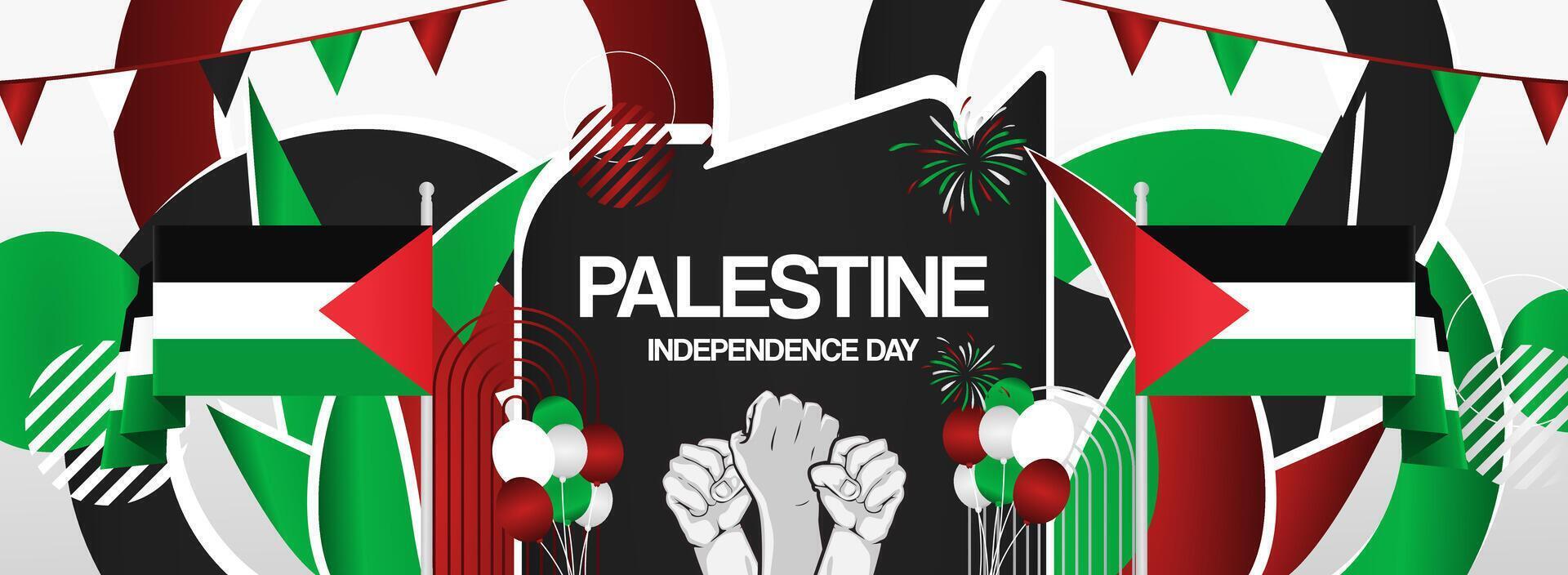 Creative abstract art for Palestine independence vector