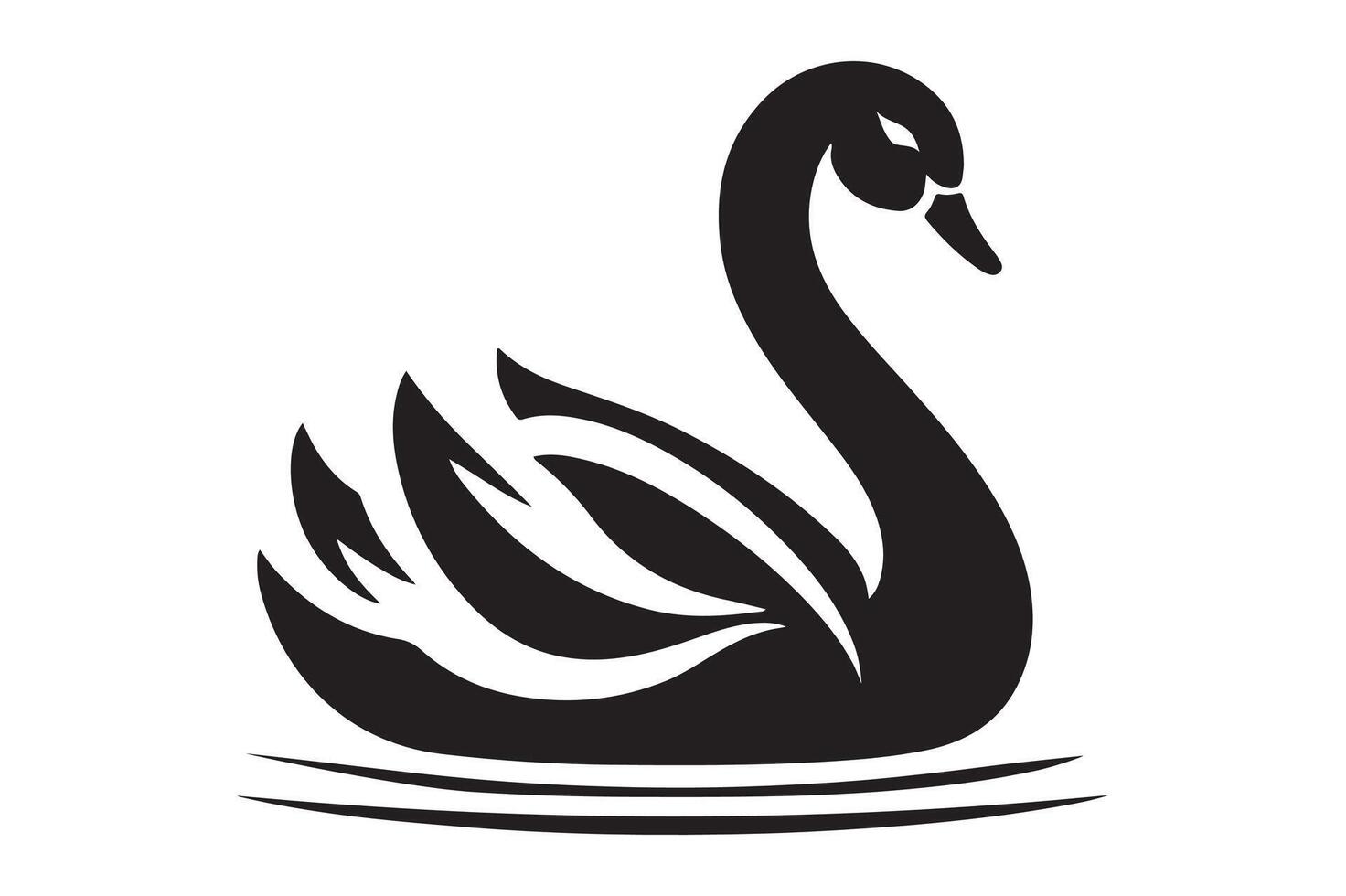 Swan Silhouette Art vector