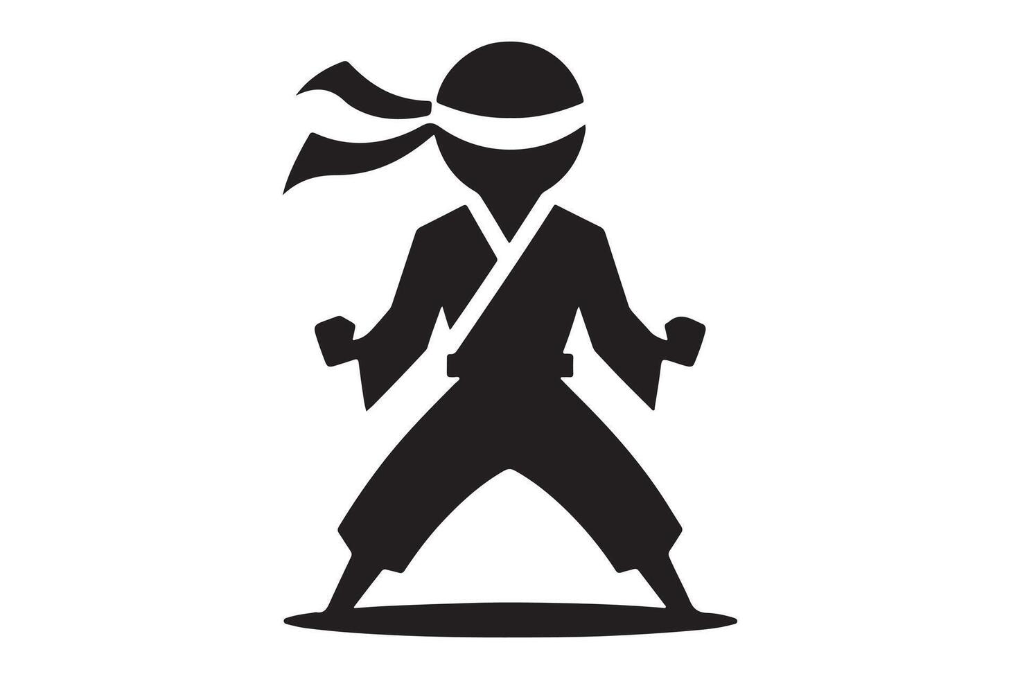 Samurai Ninja Silhouette Art vector