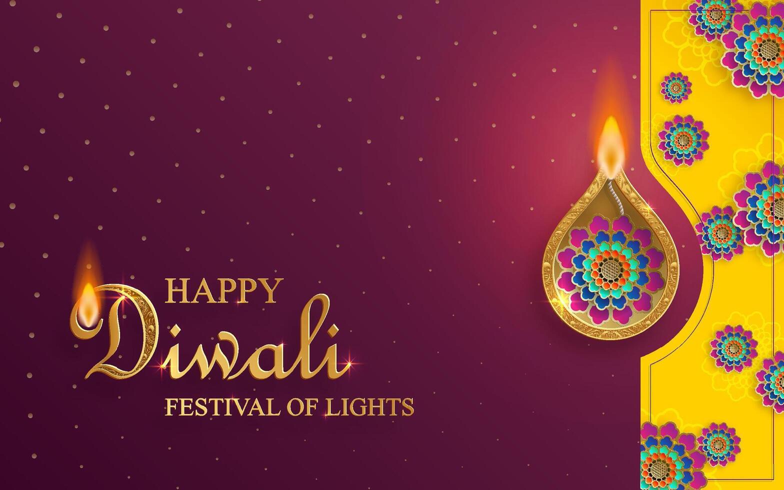 Happy Diwali festival illustration vector