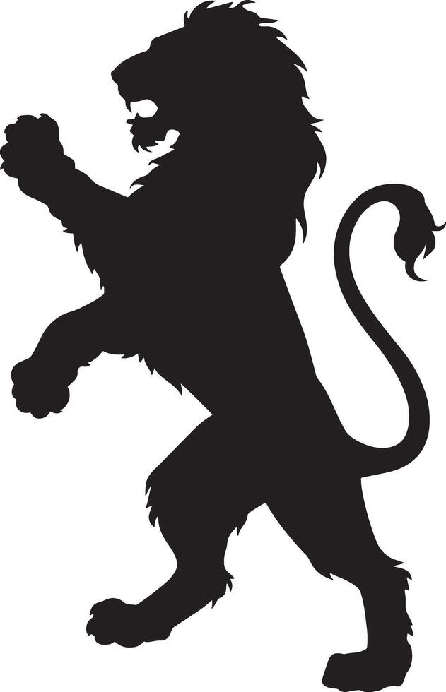 Lion Silhouette with White Background vector