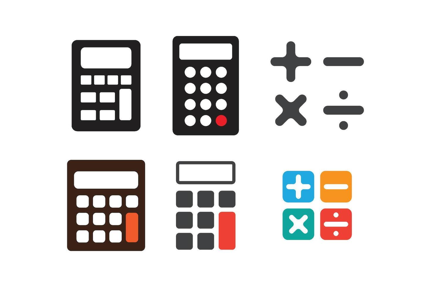 Calculator icon logo design template isolated illustration vector