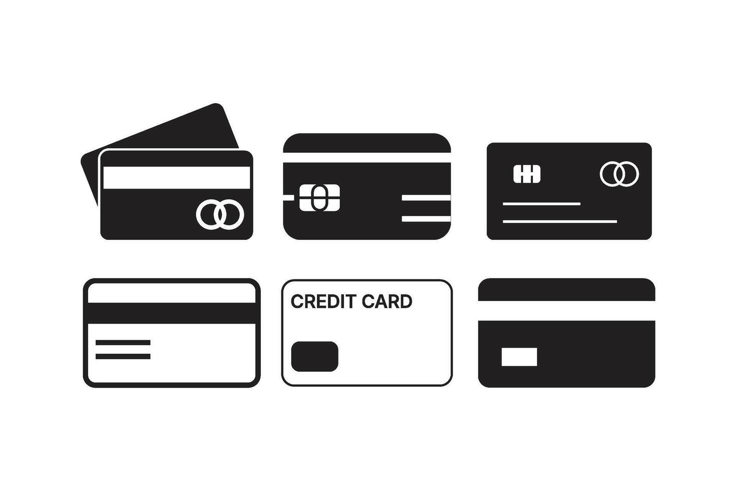 Credit card icon logo design template isolated illustration vector