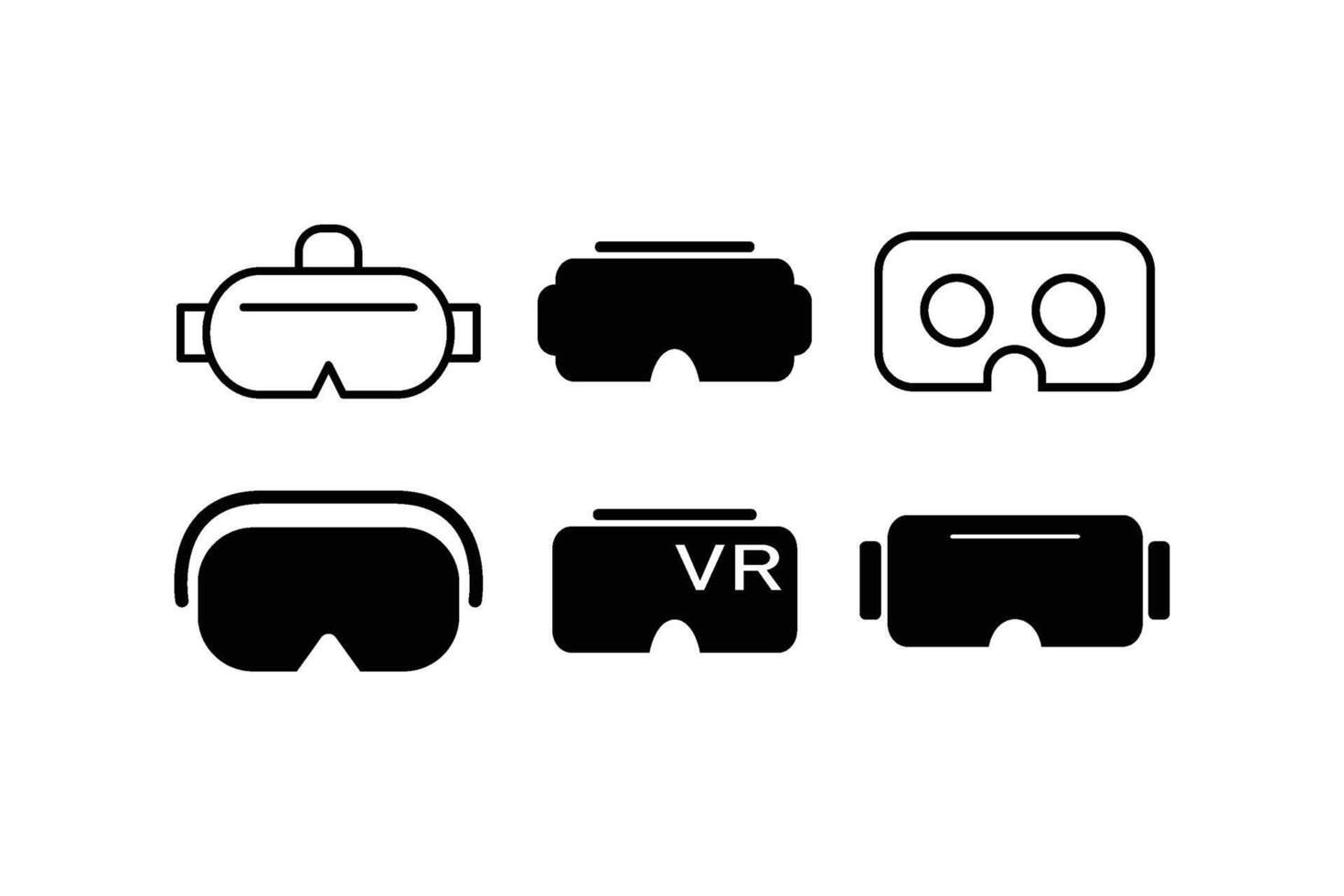 VR icon logo design template isolated illustration vector