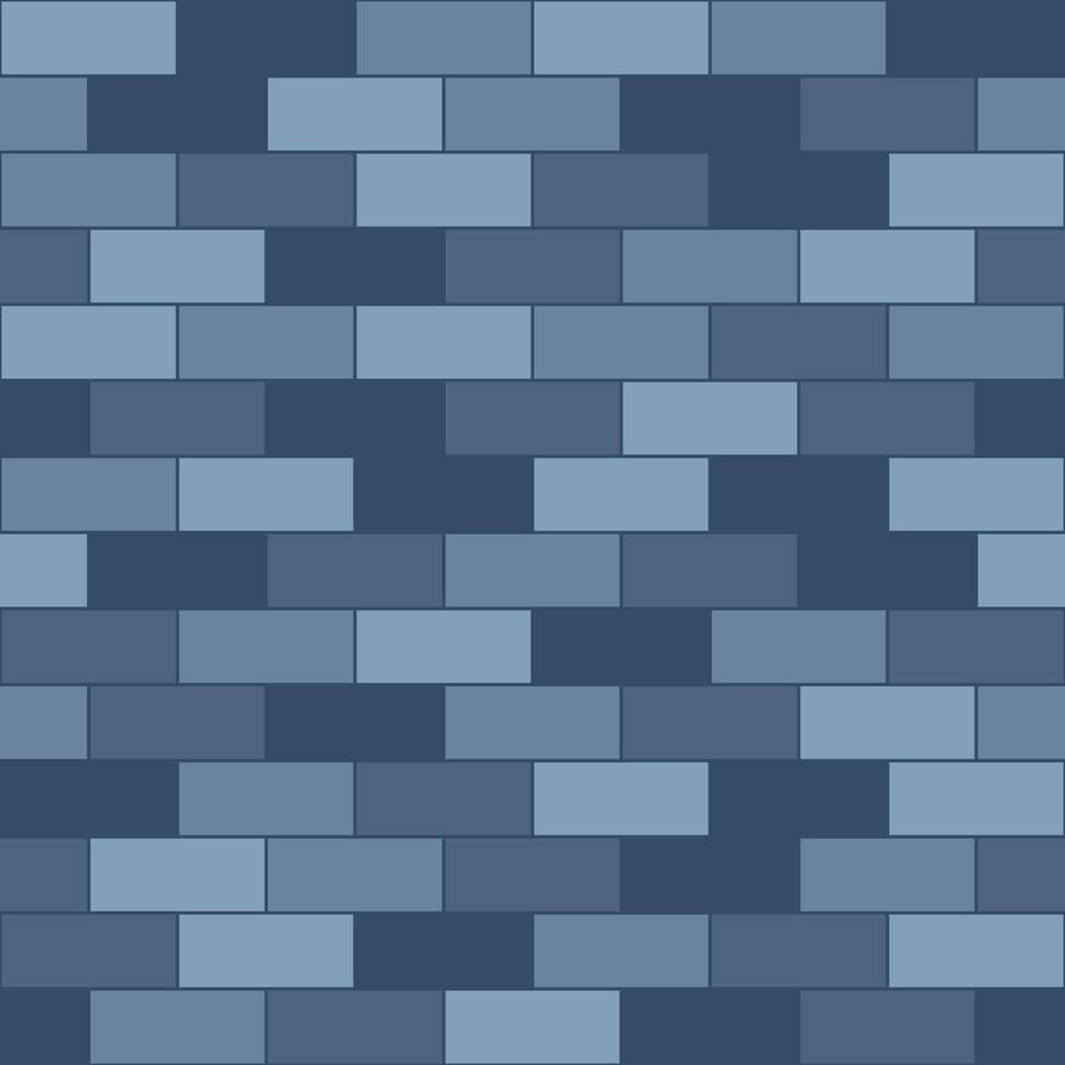 Brick pattern seamless blue color. brick wall background, wallpaper and texture vector