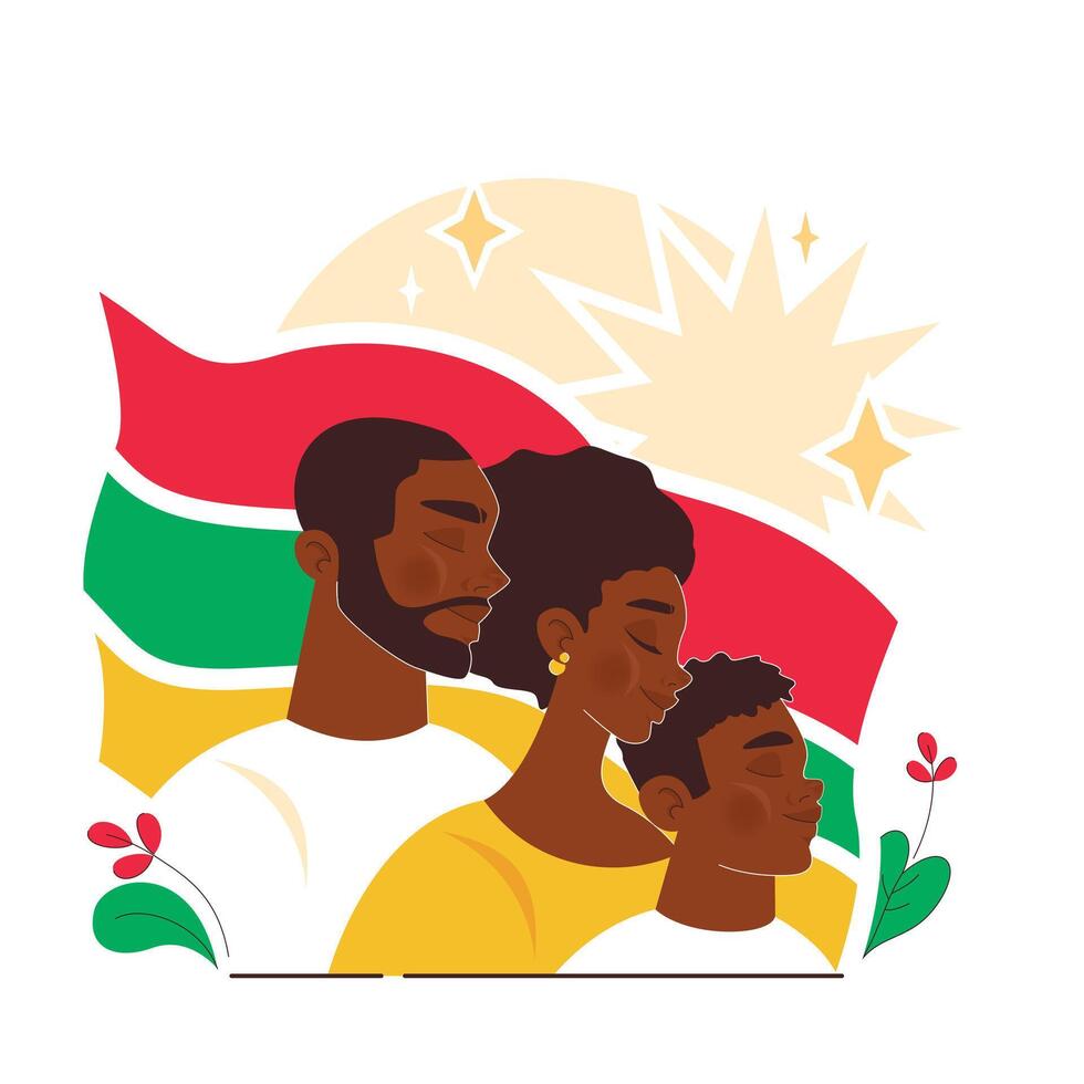 Juneteenth. Independence and emancipation day of black people vector