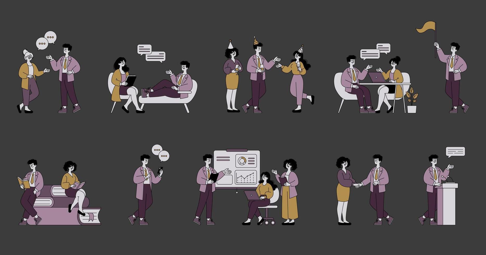 Business Man. Flat Illustration vector