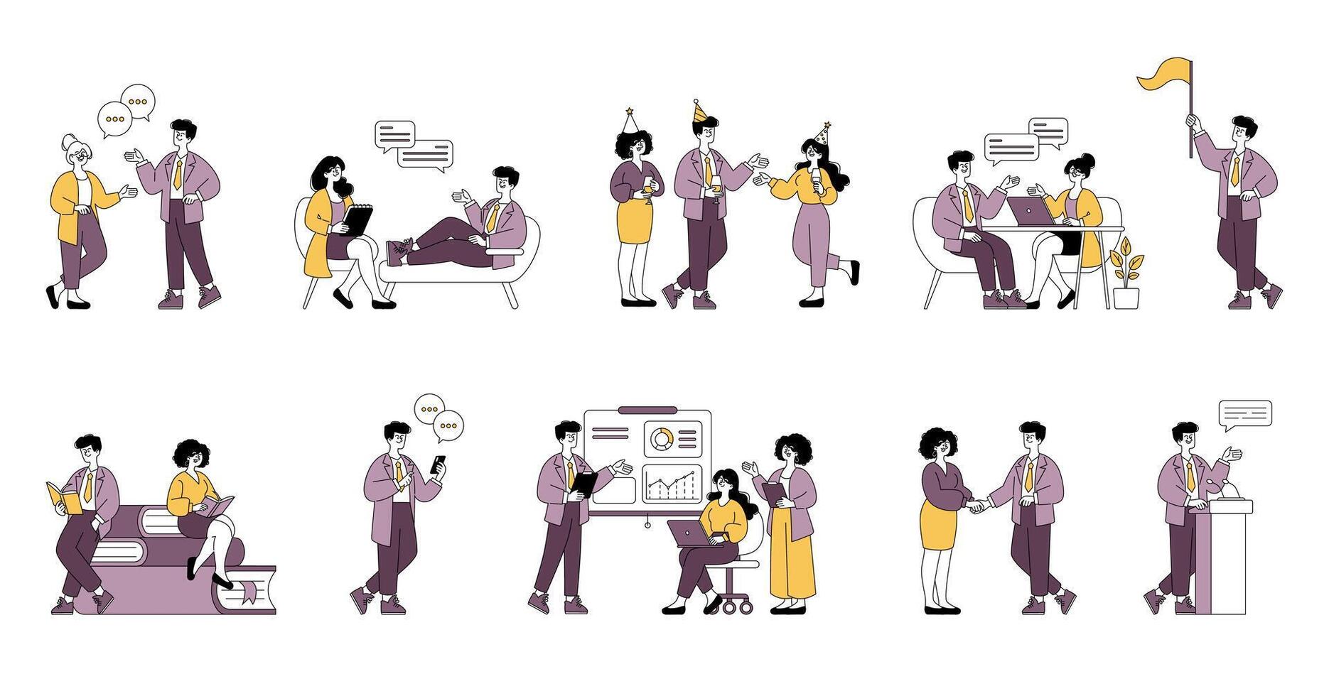 Business Man. Flat Illustration vector