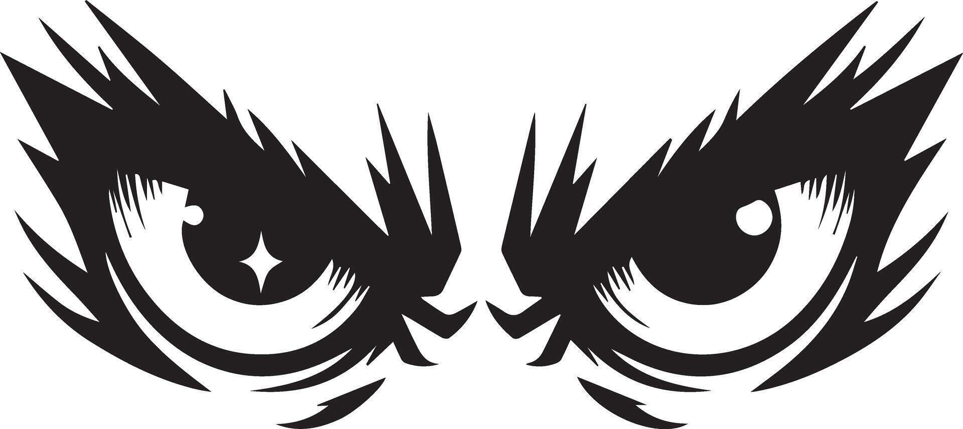 Piercing Eyes Form the Silhouette vector