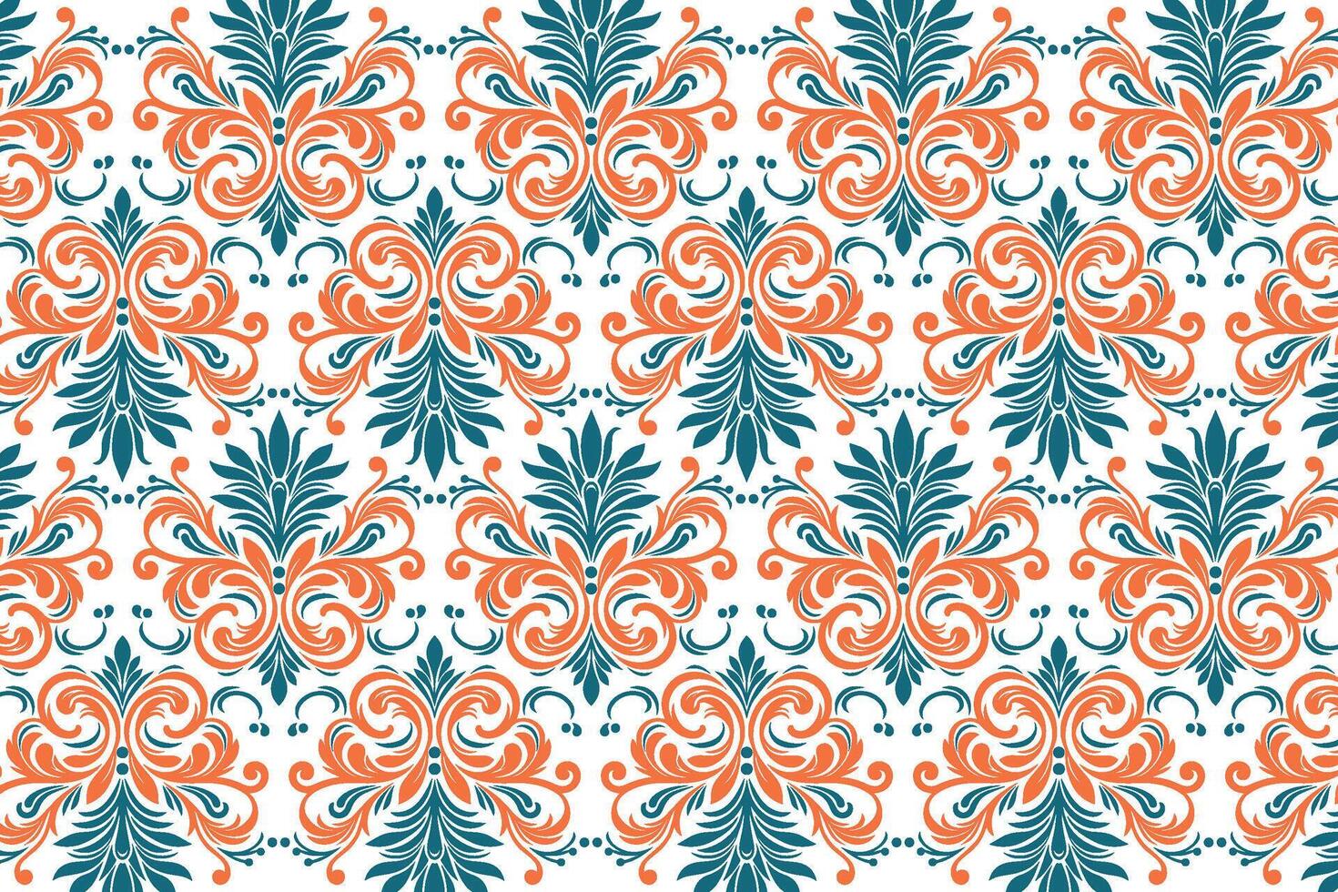 Seamless Floral Pattern for Wedding Textiles with Paisley Mandala Vintage Blossoms and Geometric Flowers Ideal for Fashion Fabric Prints and Textile Design vector