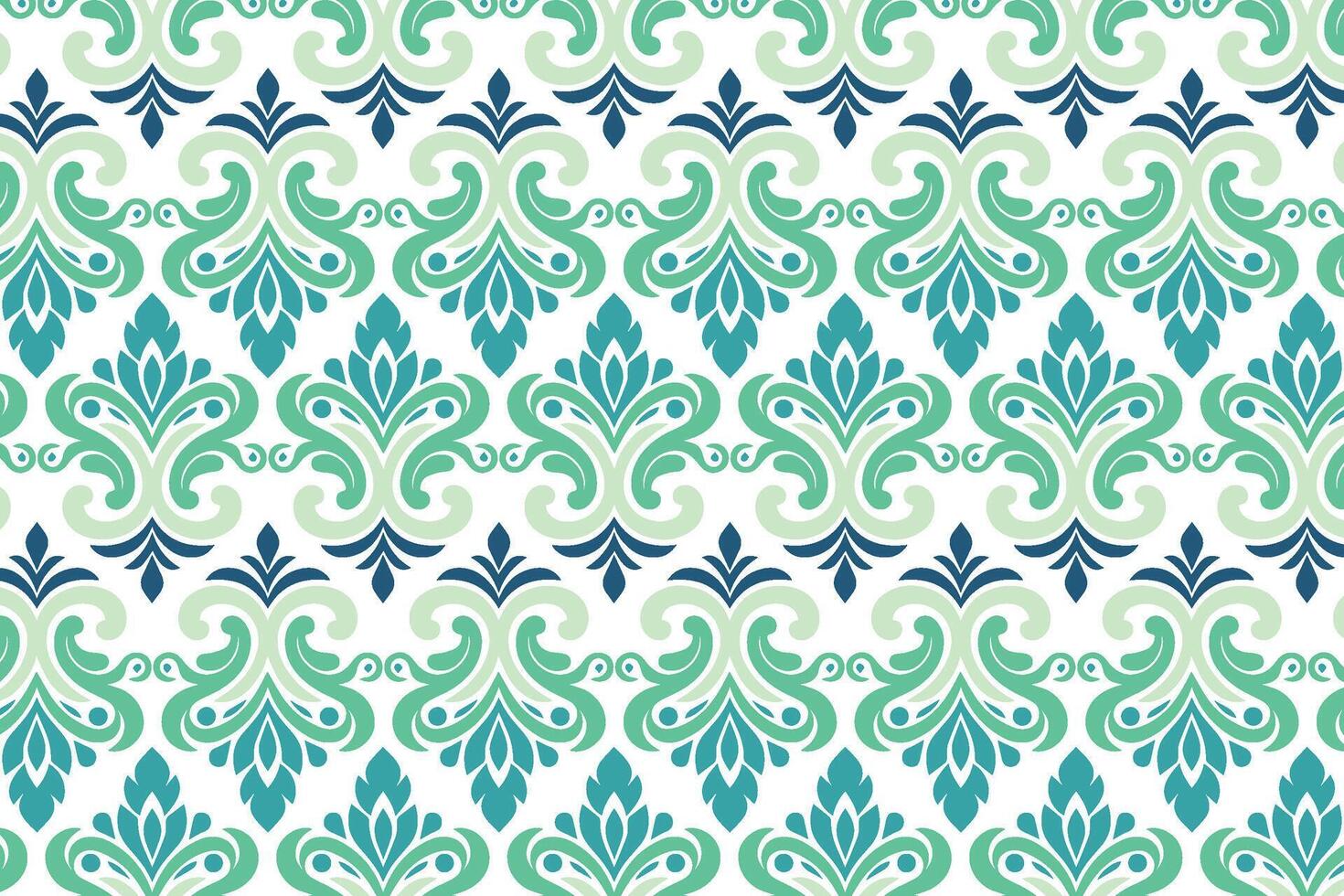 Abstract Floral and Geometric Seamless Pattern for Textiles and Fabrics Featuring Colourful Blossoms Paisley Motifs and Vintage Ornamentation vector