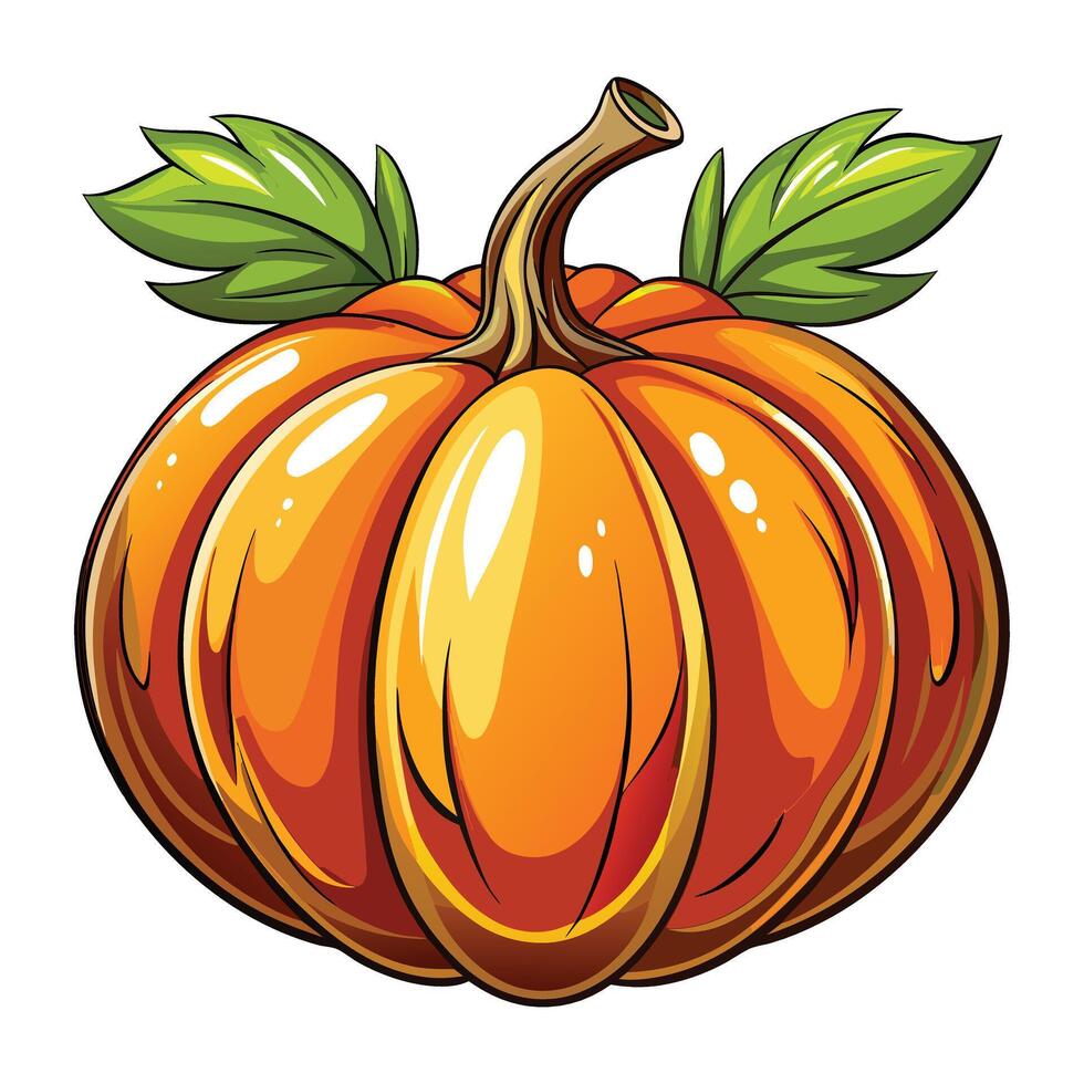 a pumpkin with white background vector