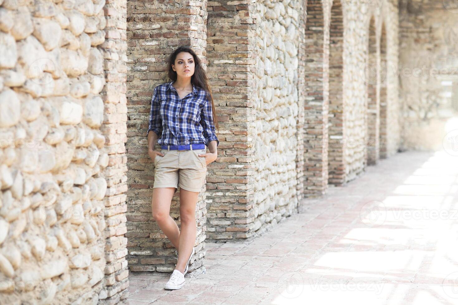 Beautiful brunette woman photo