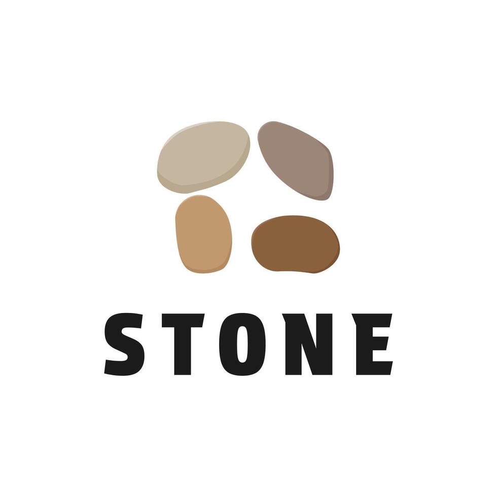 Stone logo design concept idea vector