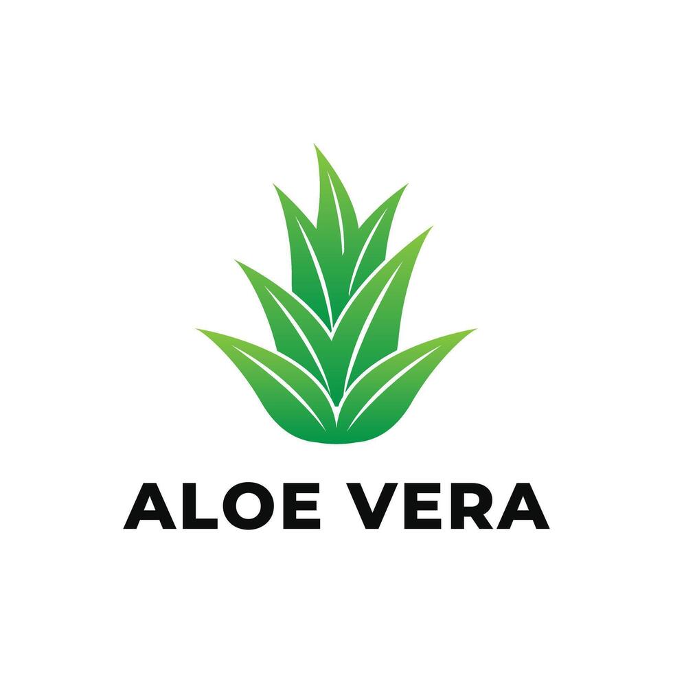 Aloe vera logo design creative idea vector