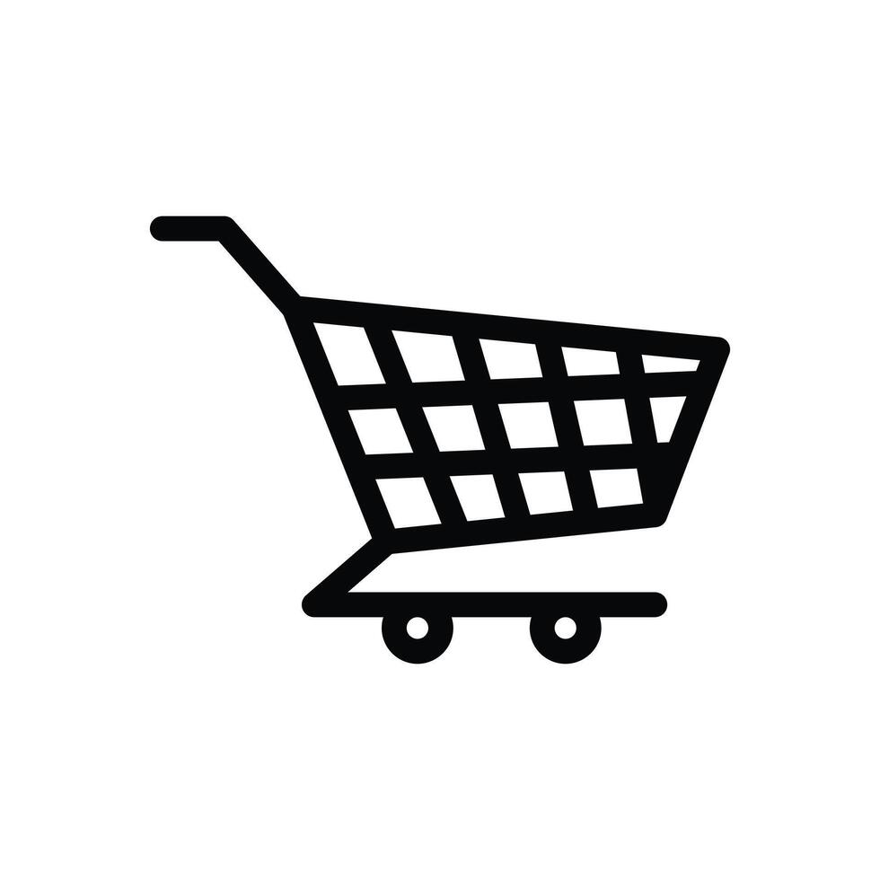 shopping cart icon design isolated on white background vector