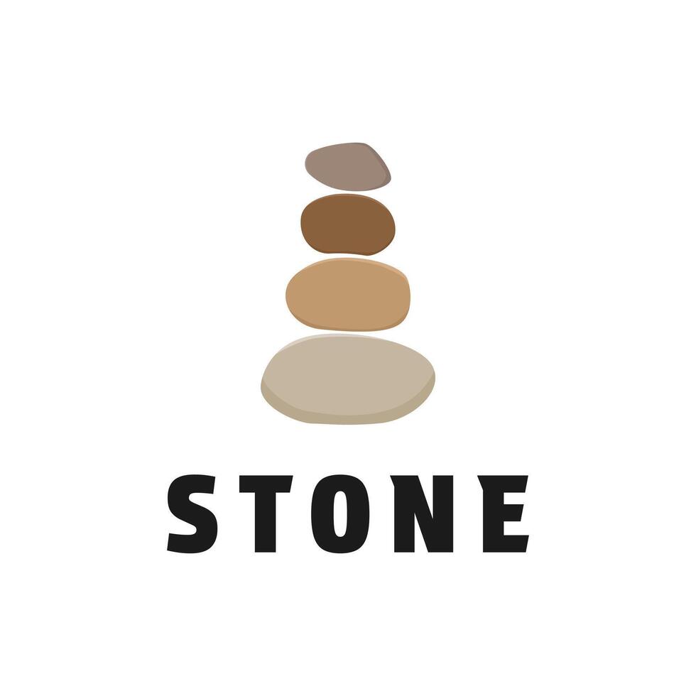 zen stone logo design concept idea vector
