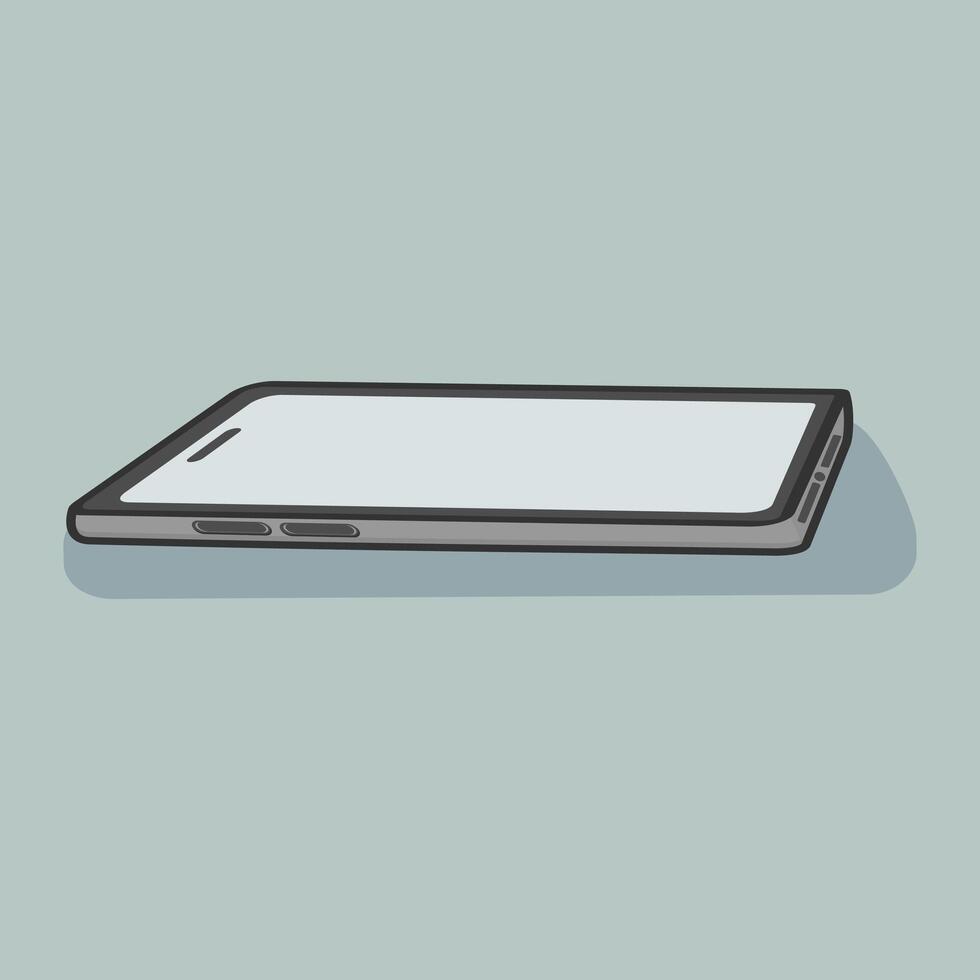 a smartphone is shown on a blue background vector