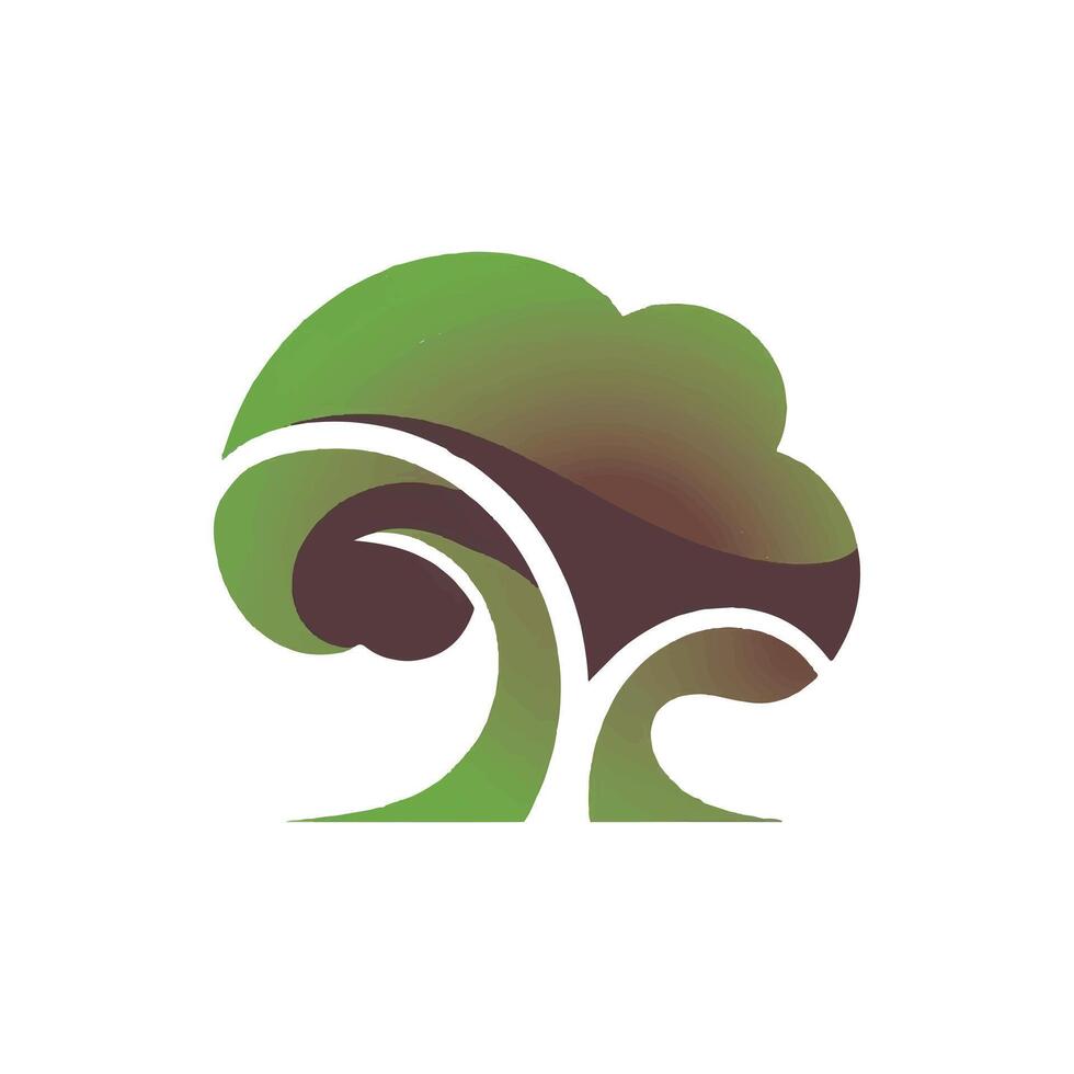 a green tree logo vector