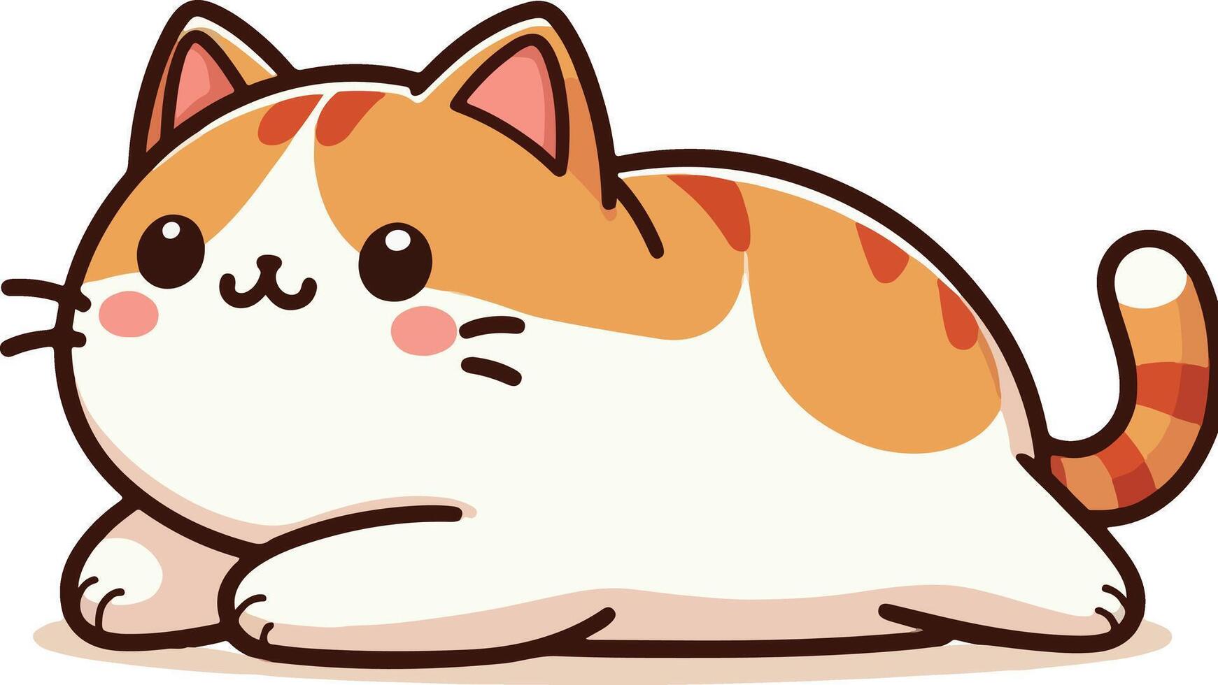 Cute Kitten on Sofa Cartoon vector