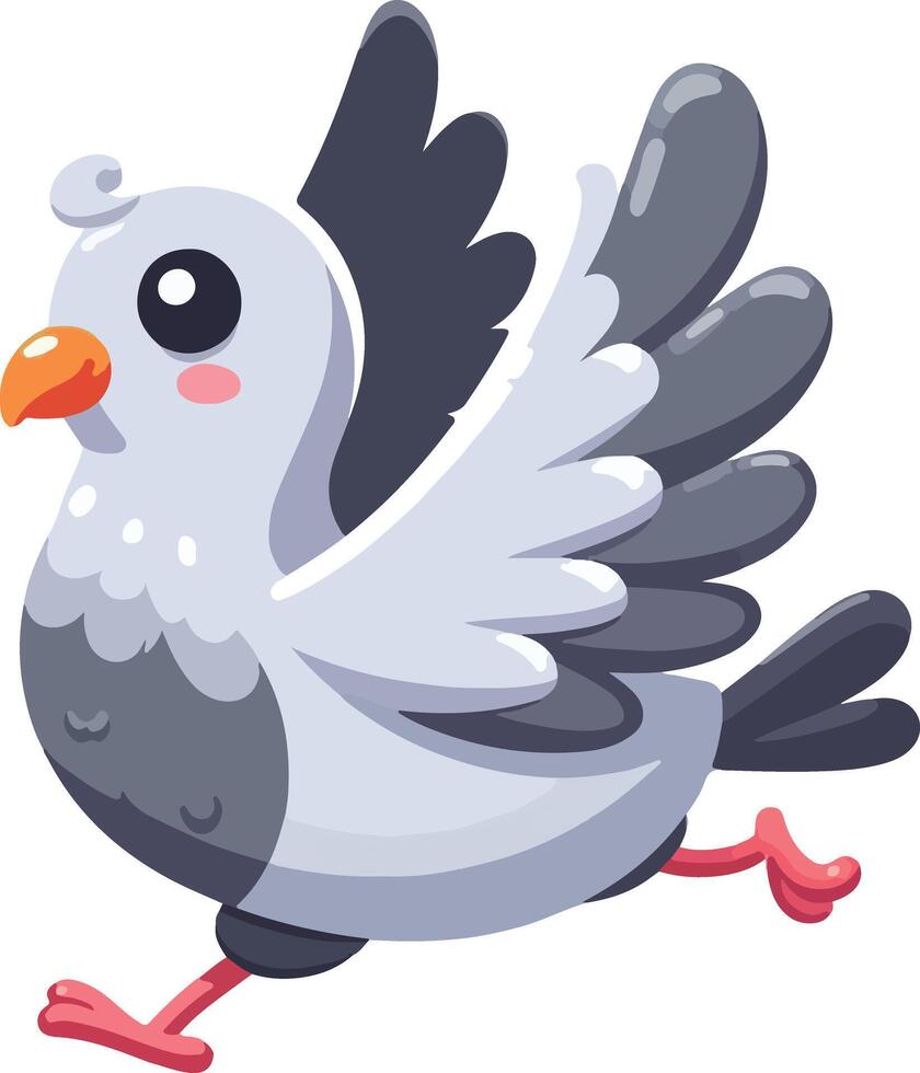 A pigeon standing on a log vector