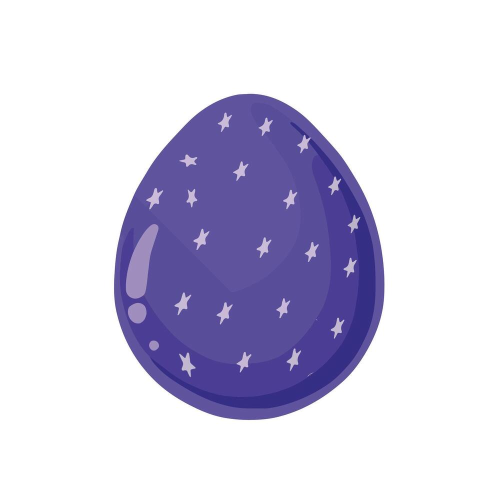 eggs in a small star for easter, art hand drawn illustration vector