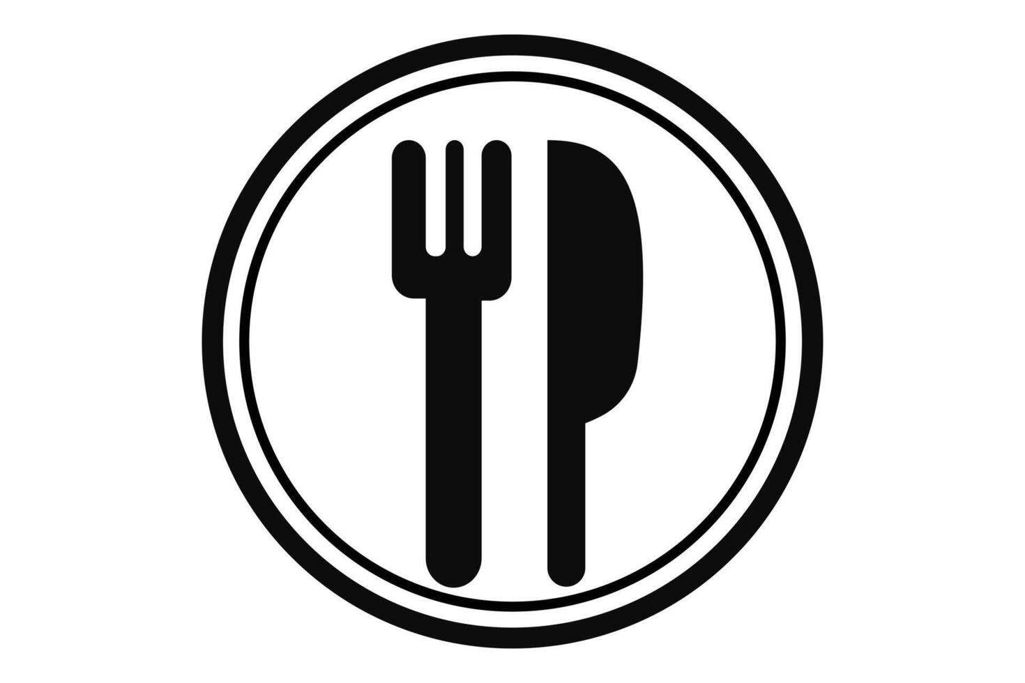 Stylish knife and fork silhouette perfect for dining and culinary art vector