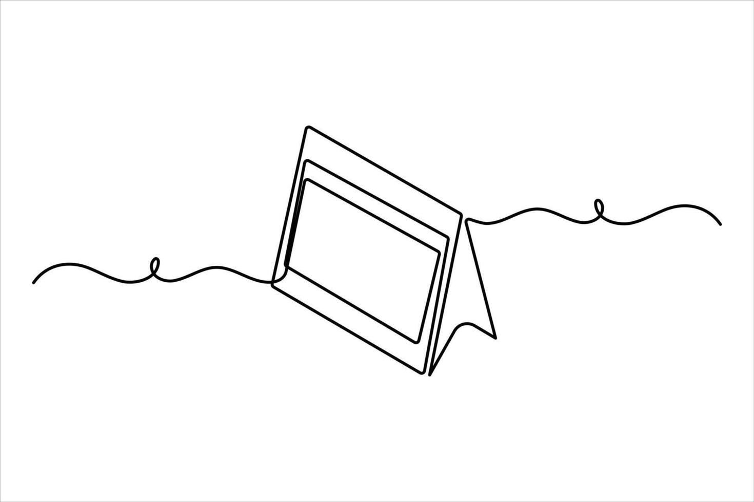 Clean and modern one line drawing of desk calendar for artwork vector