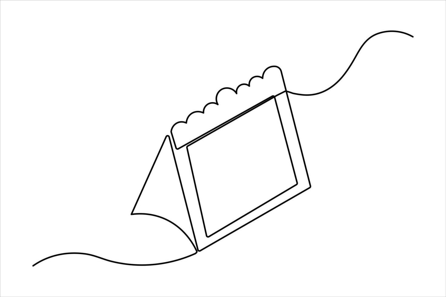 Minimal one line drawing of calendar for clean and elegant designs vector