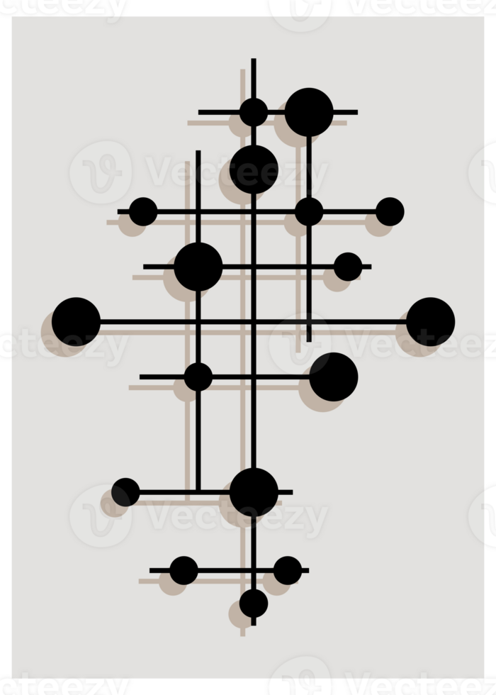 Mid-Century Modern Abstract Art png