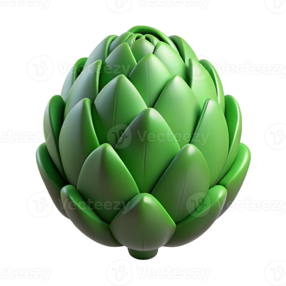 3d vegetable icon, artichoke png