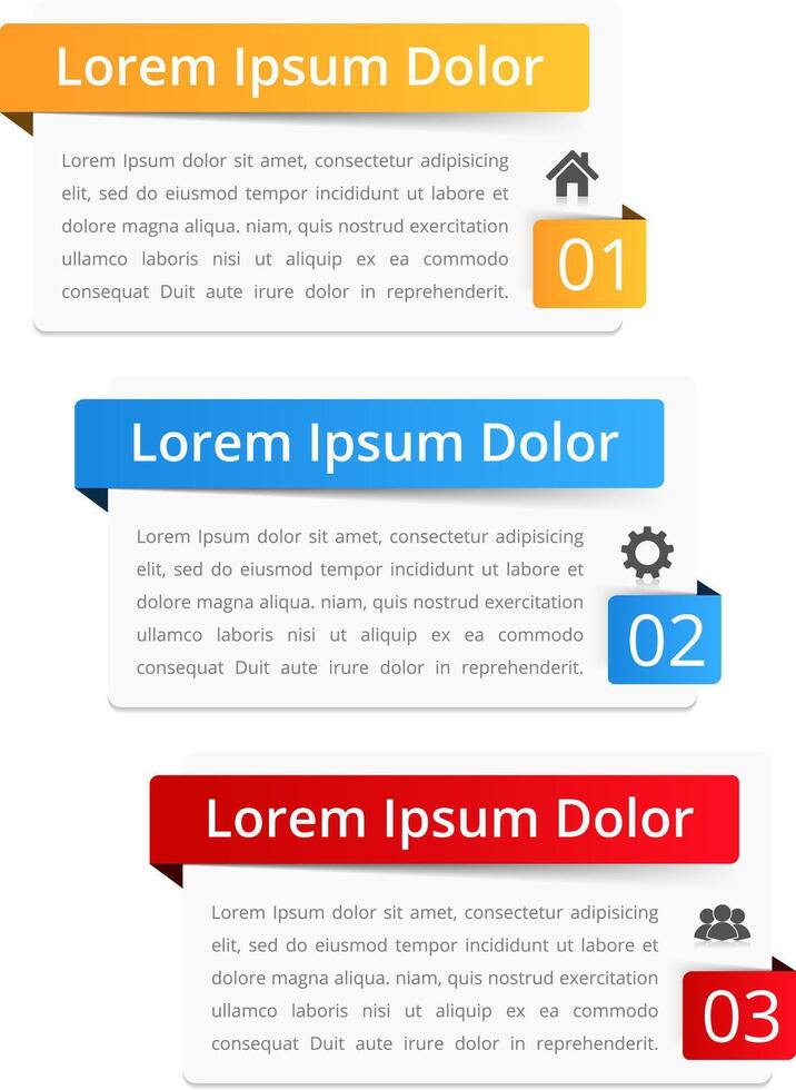 Set of infographics design elements with place for numbers, icons, titles and text vector