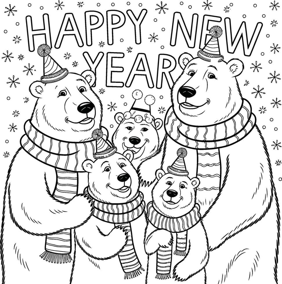 Cheers to a Colorful New Year Happy New Year Festive Party Designs vector
