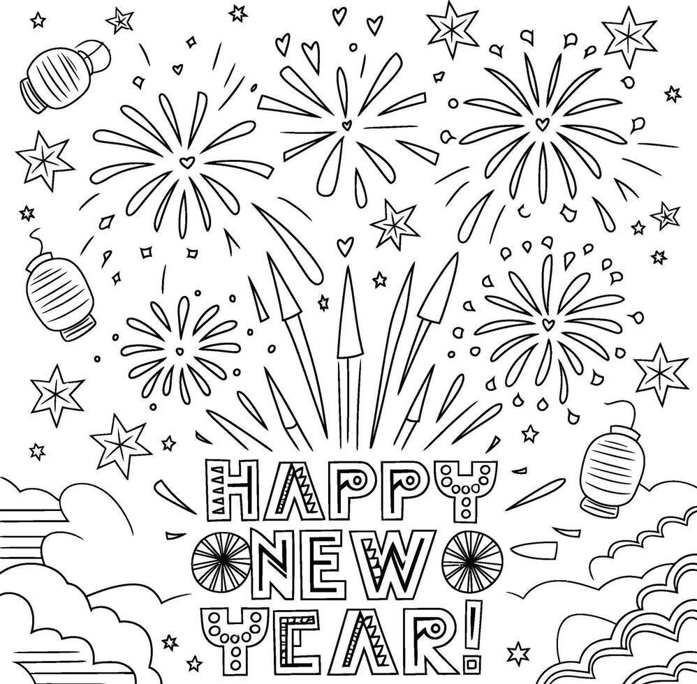 Starburst Celebration A Fun and Festive New Year vector