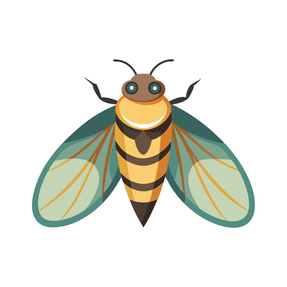 Grasshopper animal isolated flat illustration on white background vector